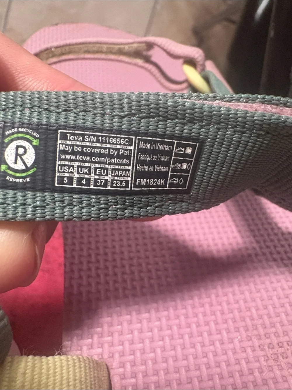 Teva Kids Lavender Sandals with Teal Straps